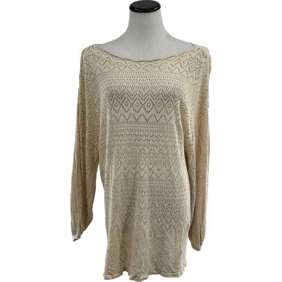 Mes Demoiselles Paris Bonnie Cream Crochet Knit Top - Picture 2 of 9